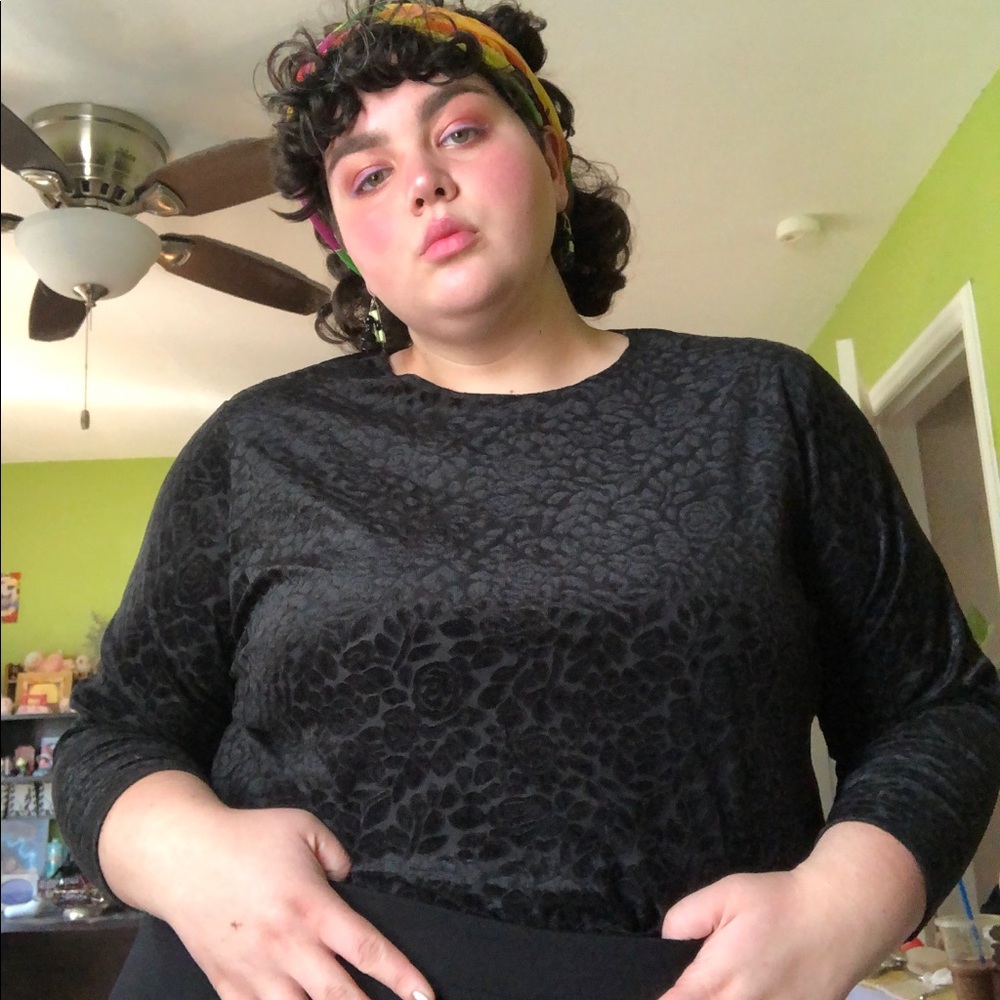 Velvet Floral Top